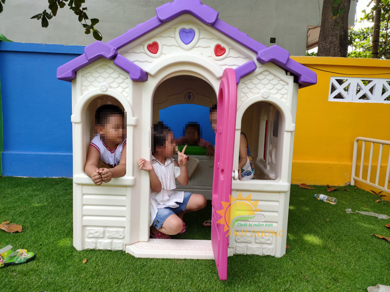 Nhà nhựa cổ tích trẻ em, ngôi nhà nhựa cho bé, ngôi nhà cổ tích