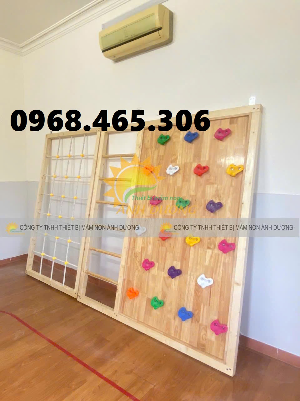 Thang leo gỗ mầm non, thang leo xà đu mầm non, thang leo vận động
