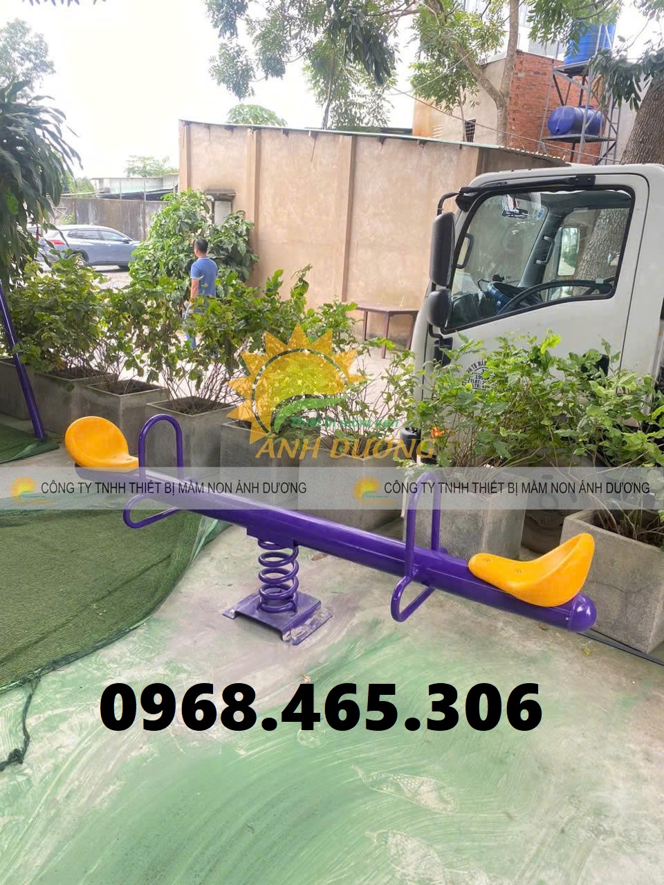Bập bênh lò xo trẻ em, bập bênh thiên nga mầm non, bập bênh trẻ em