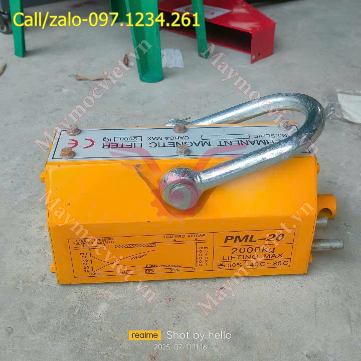 Nam châm nâng tay gạt Kenbo PML-20 nâng 2000kg