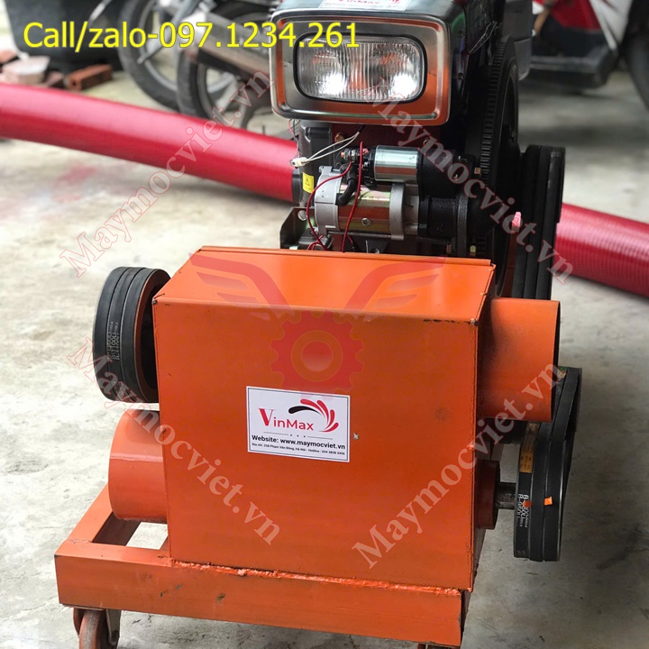 Máy hút nông sản, hút hạt 2 đầu 15m, đầu nổ 15Hp Turbo TBH15