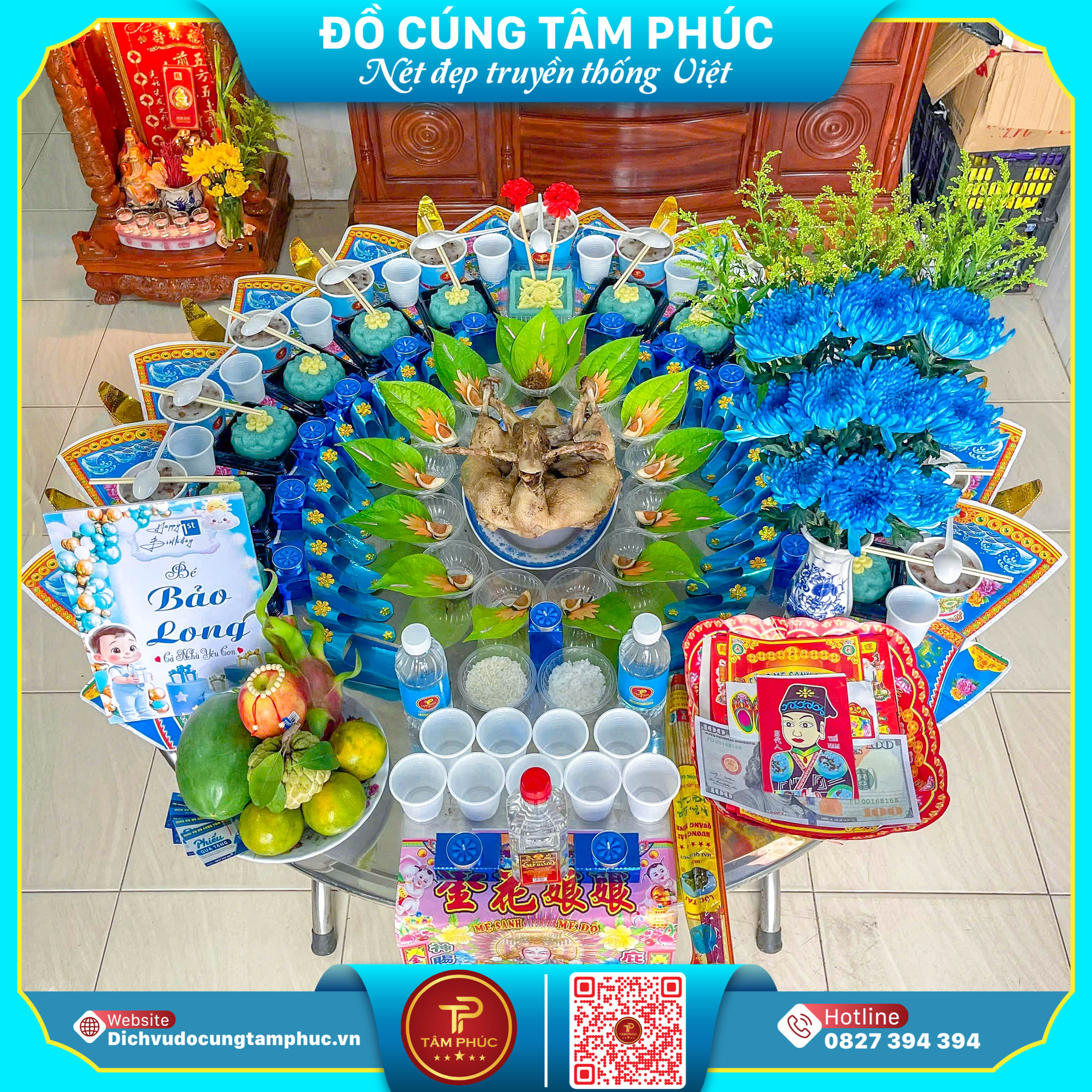 Khai Hoa Bắt Miếng Trong Mâm Cúng Đầy Tháng