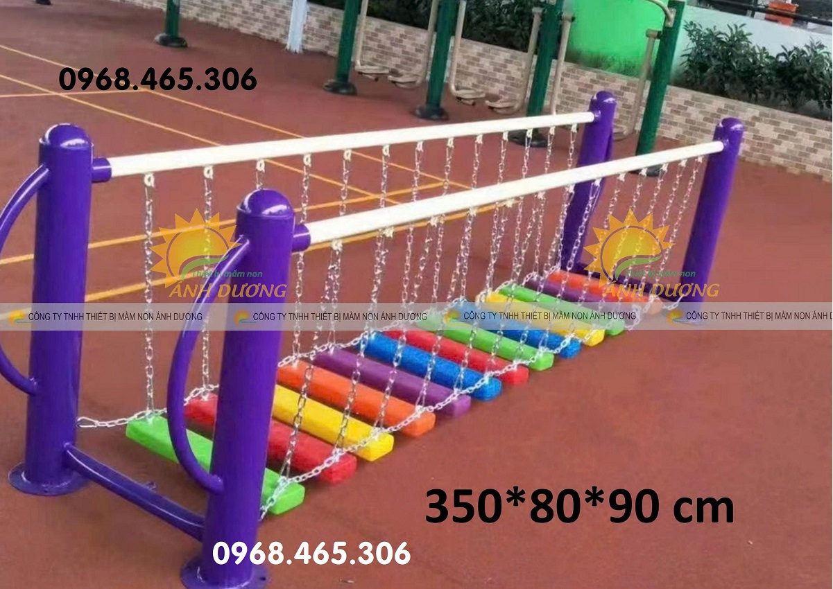Thang leo mầm non, thang leo trẻ em bằng sắt, thang giao động cho bé