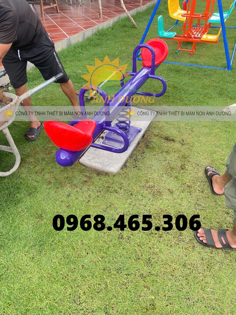 Bập bênh mầm non, bập bênh con cá mầm non, bập bênh composite trẻ em