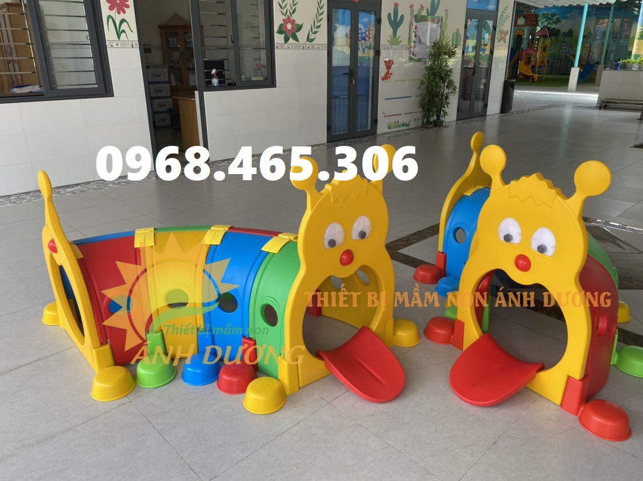 Hang chui cú mèo mầm non, hang chui mầm non, hầm chui con sâu cho bé