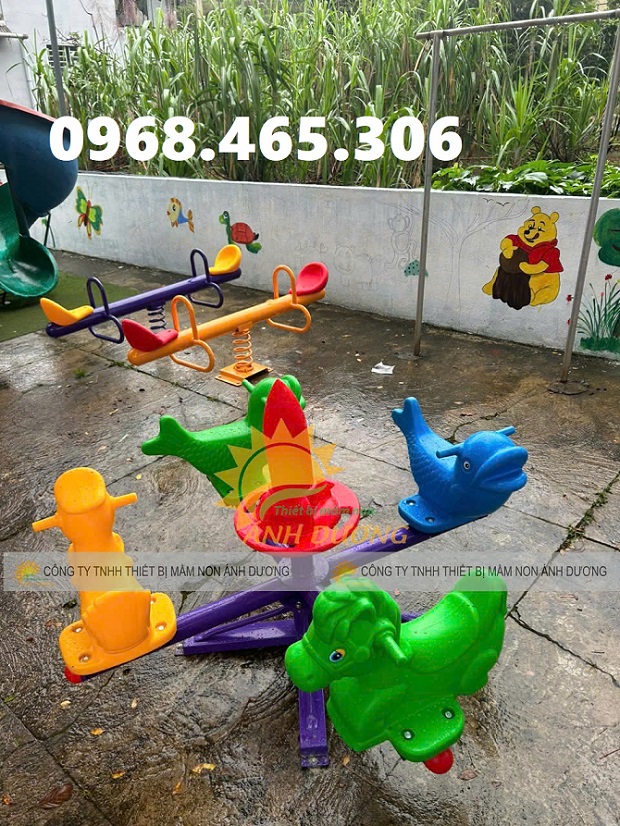Đu quay mầm non, đu quay ngựa trẻ em, mâm xoay trẻ em 5 chỗ ngồi