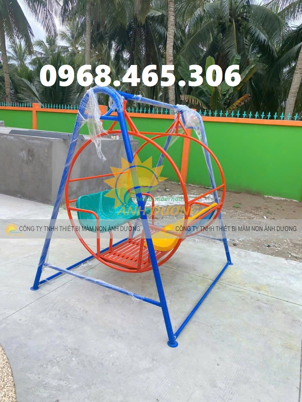Xích đu mầm non, xích đu đôi trẻ em, xích đu 3 dạng 8 chỗ ngồi