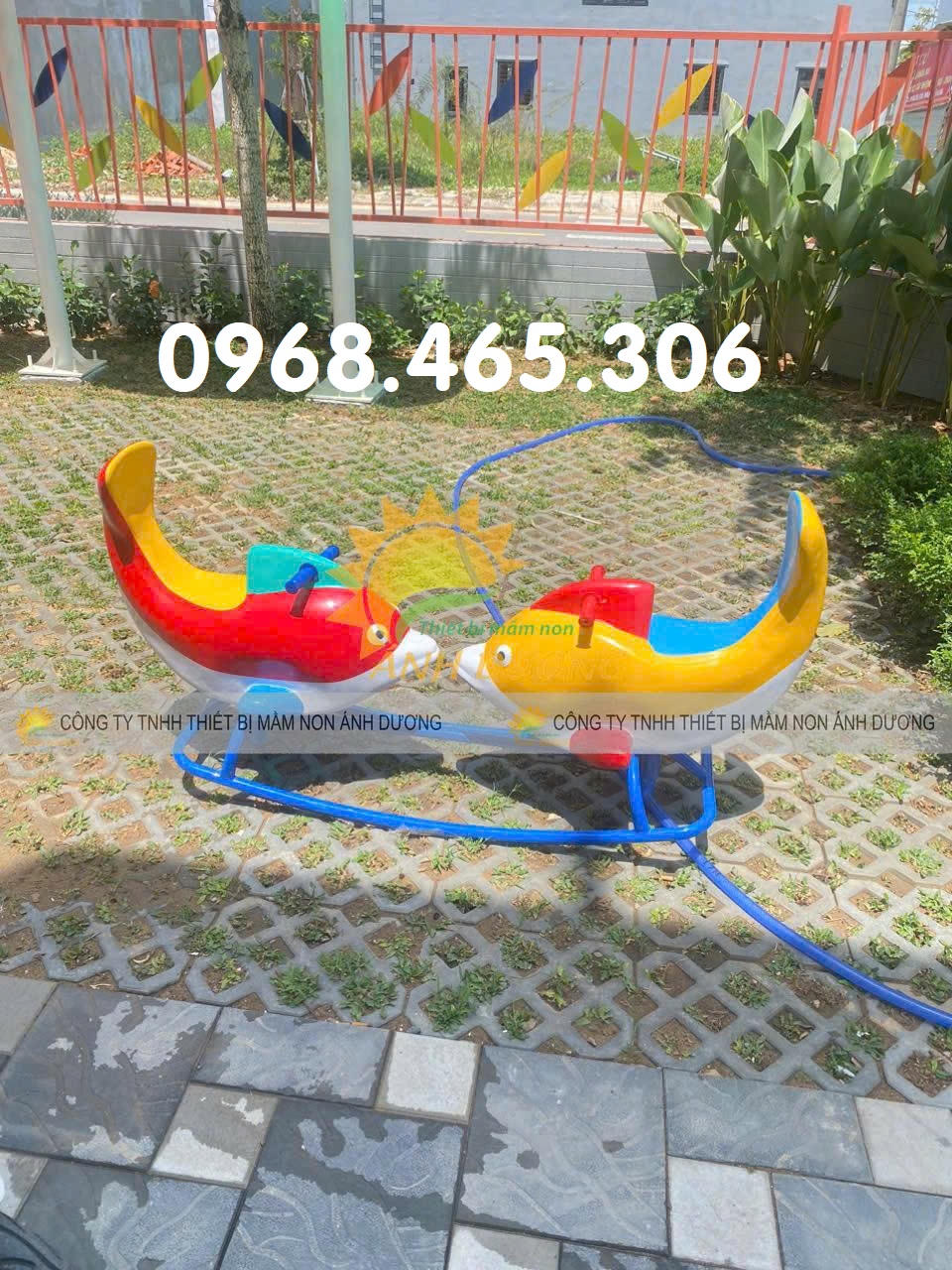 Bập bênh ghế gấu mầm non, bập bênh đế con mầm non, bập bênh trẻ em
