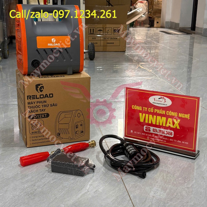 Máy phun thuốc dùng ắc quy 12v Reload XT12