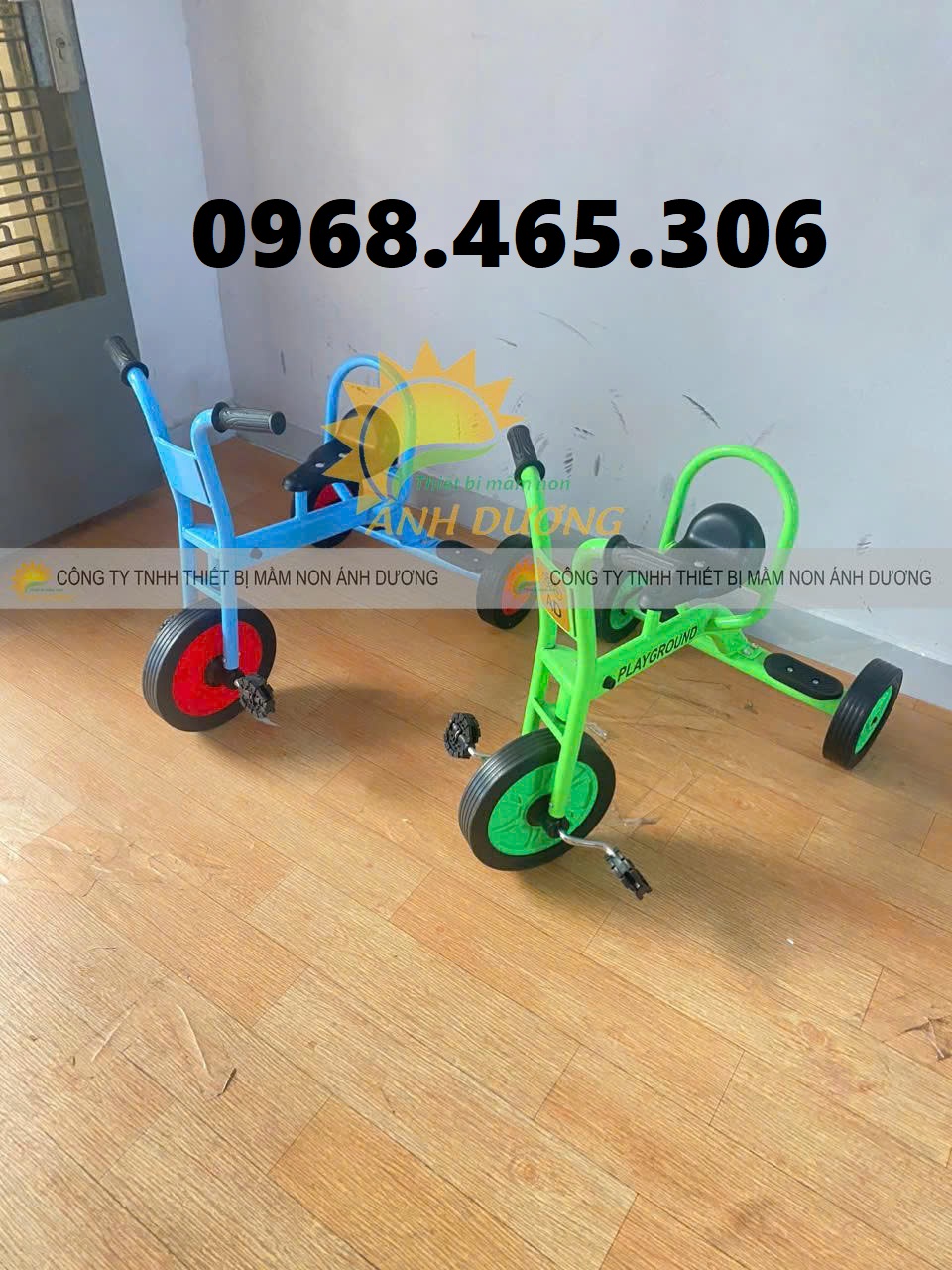 Xe đạp 3 bánh mầm non, xe đạp 3 bánh 2 chỗ ngồi, xe đạp mầm non