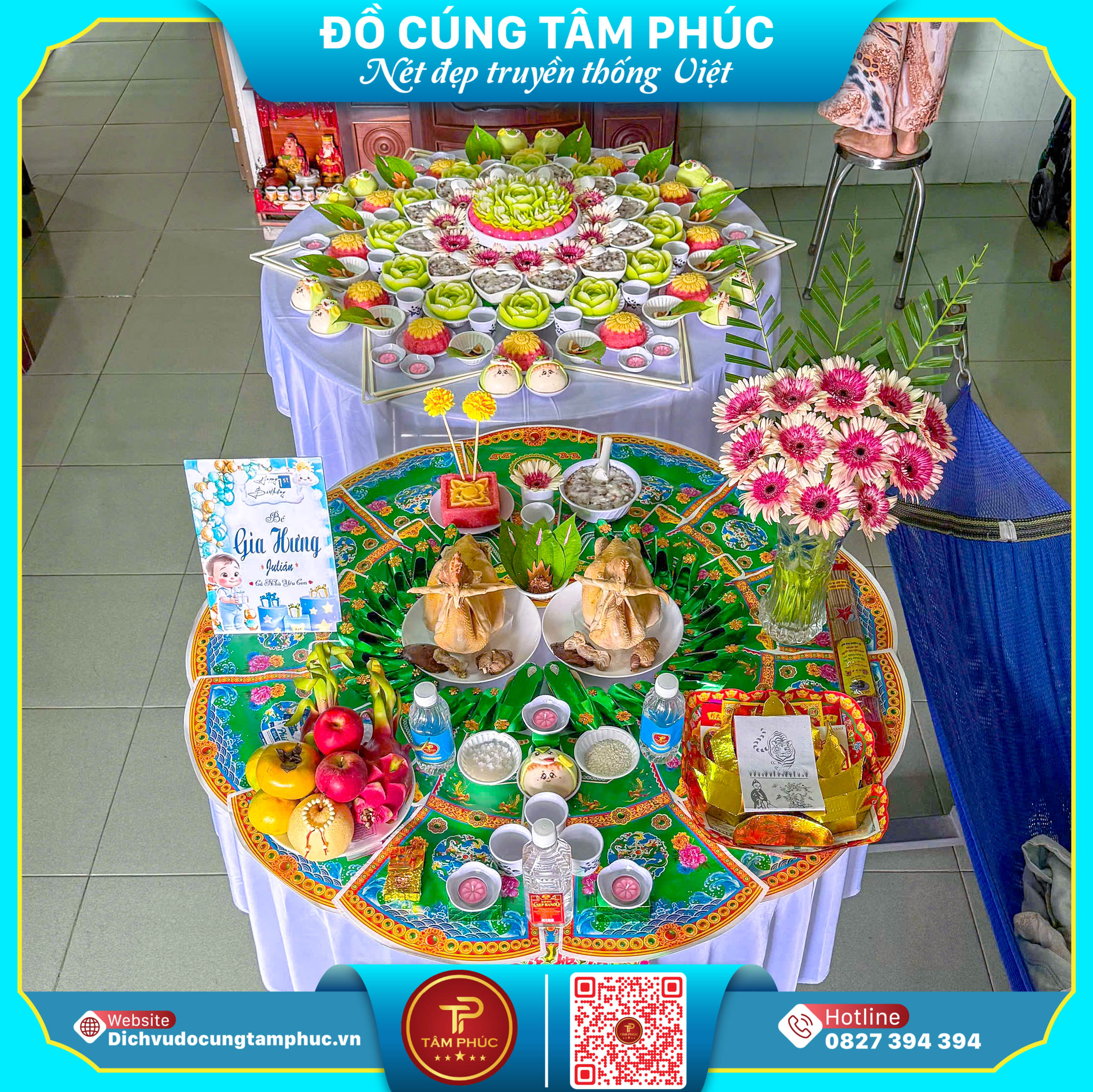 Nét Truyền Thống Và Sự Hiện Đại Trên Mâm Cúng Mụ Cho Bé
