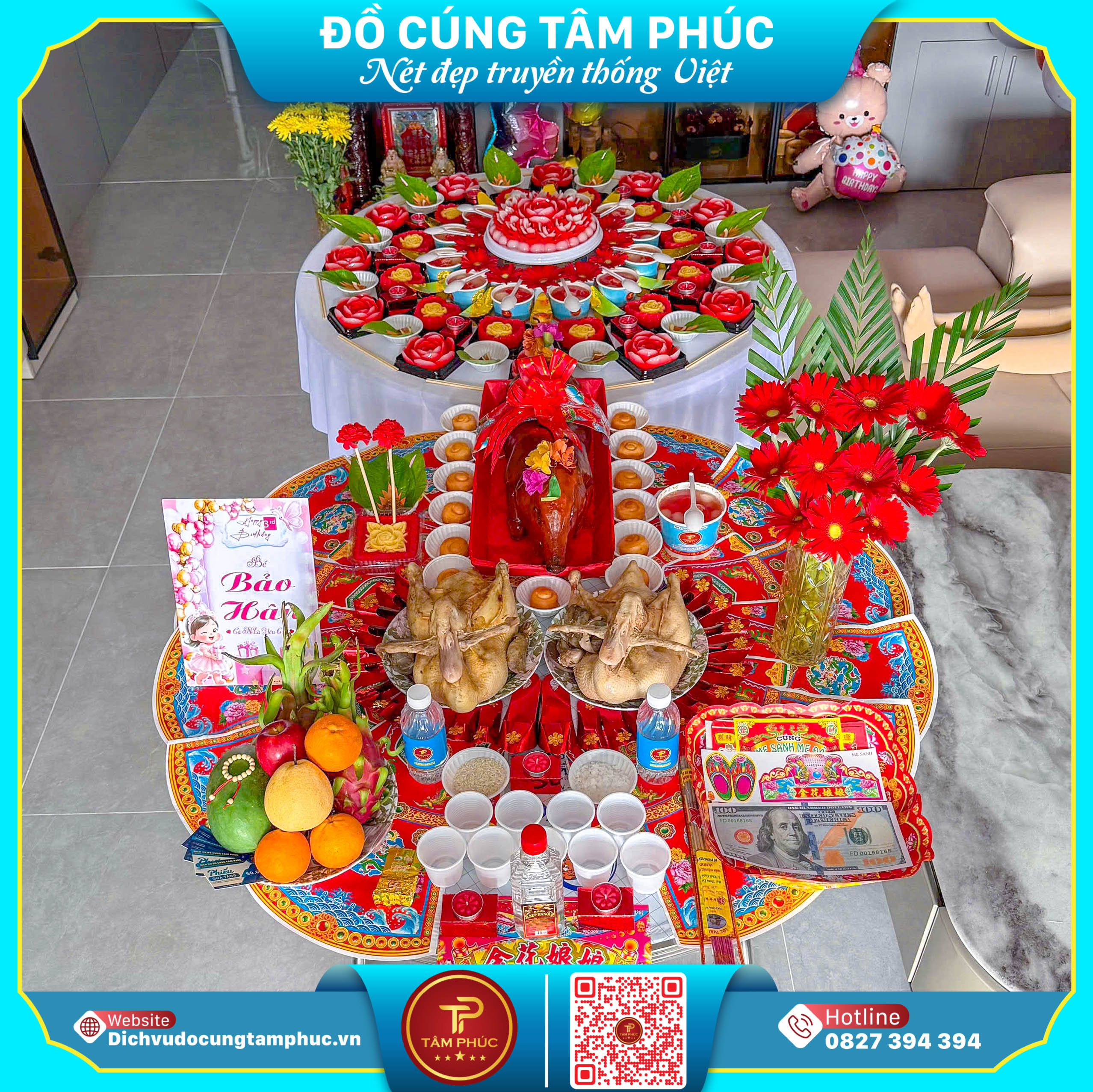 Nét Truyền Thống Và Sự Hiện Đại Trên Mâm Cúng Mụ Cho Bé