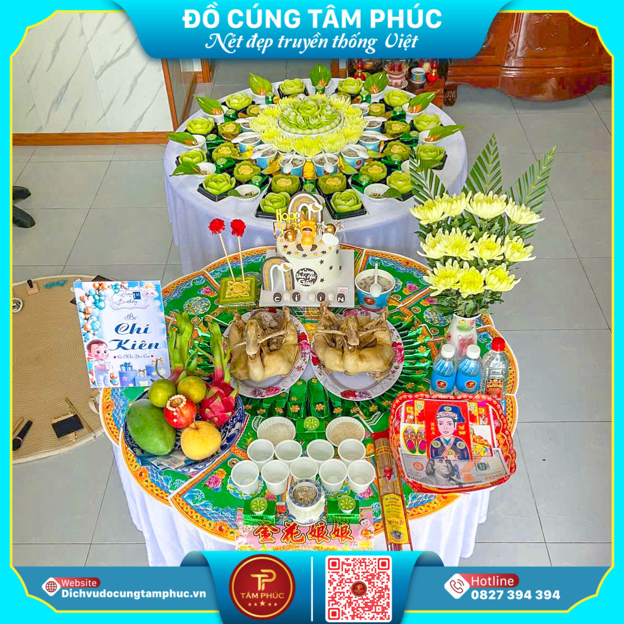 Nét Truyền Thống Và Sự Hiện Đại Trên Mâm Cúng Mụ Cho Bé