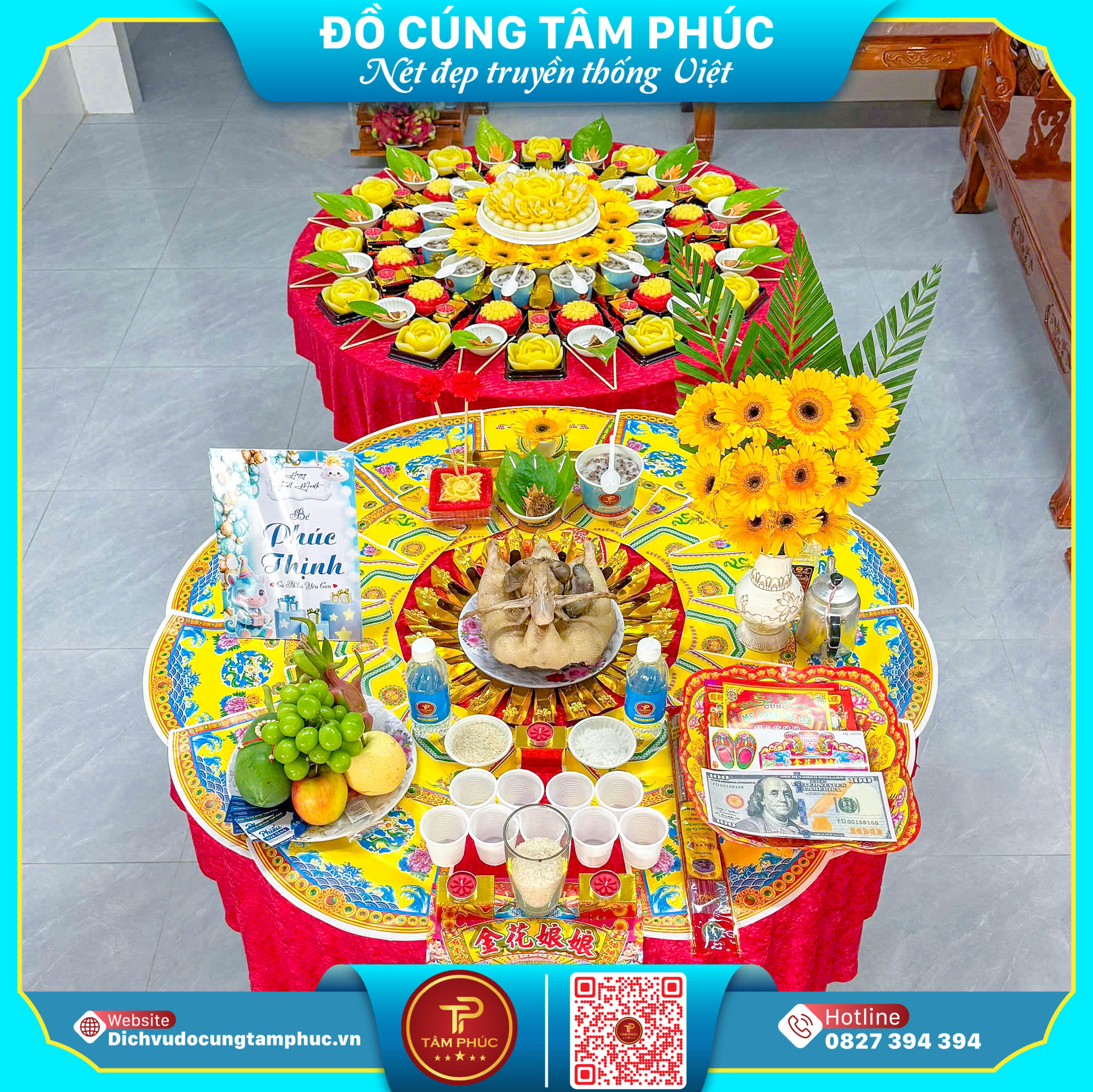 Nét Truyền Thống Và Sự Hiện Đại Trên Mâm Cúng Mụ Cho Bé