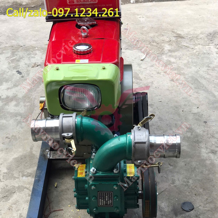 Máy hút bùn 2 họng D10 mát gió đề điện phi 76 Turbo TB1076
