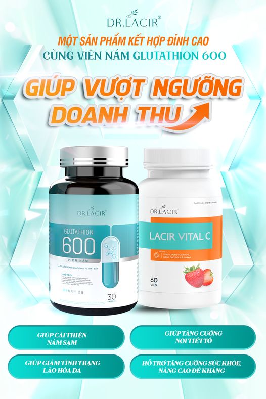 CẶP BÀI TRÙNG VITAMIN C + GLUTATHIONE: Trắng da mờ nám