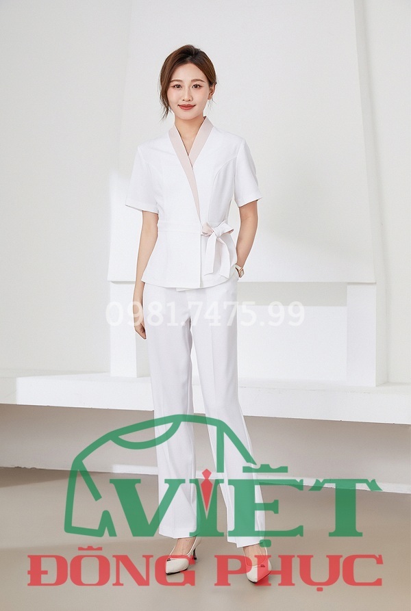 Xưởng may quần áo spa theo yêu cầu, kiểu dáng thời trang