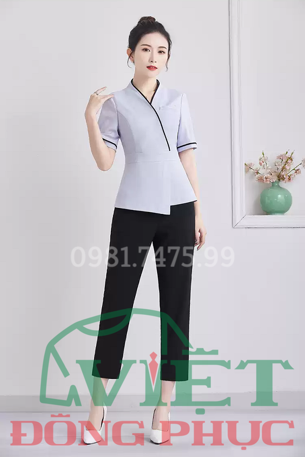 Xưởng may quần áo spa theo yêu cầu, kiểu dáng thời trang