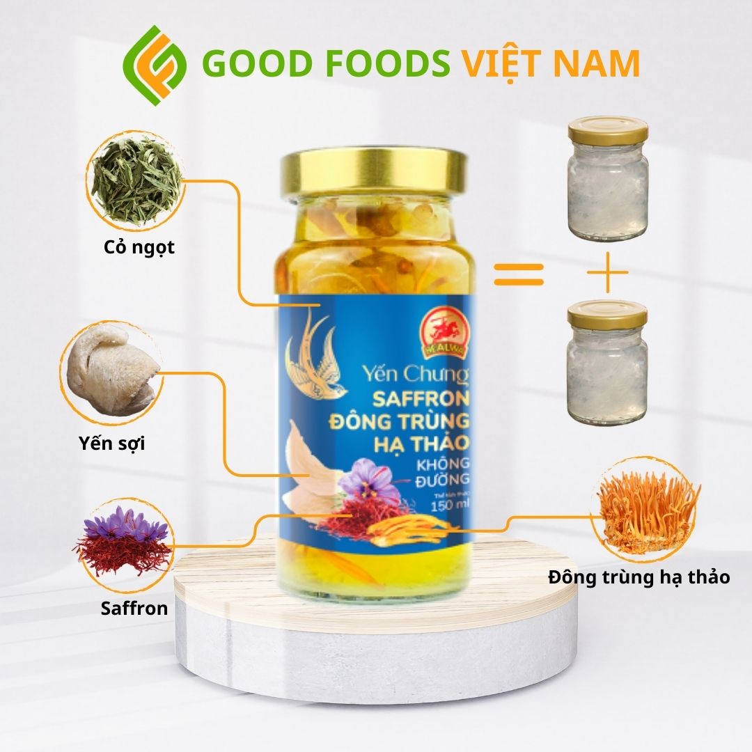 MUA 5 TẶNG 1 Yến chưng Saffron Đông Trùng Hạ Thảo Không Đường tại PN