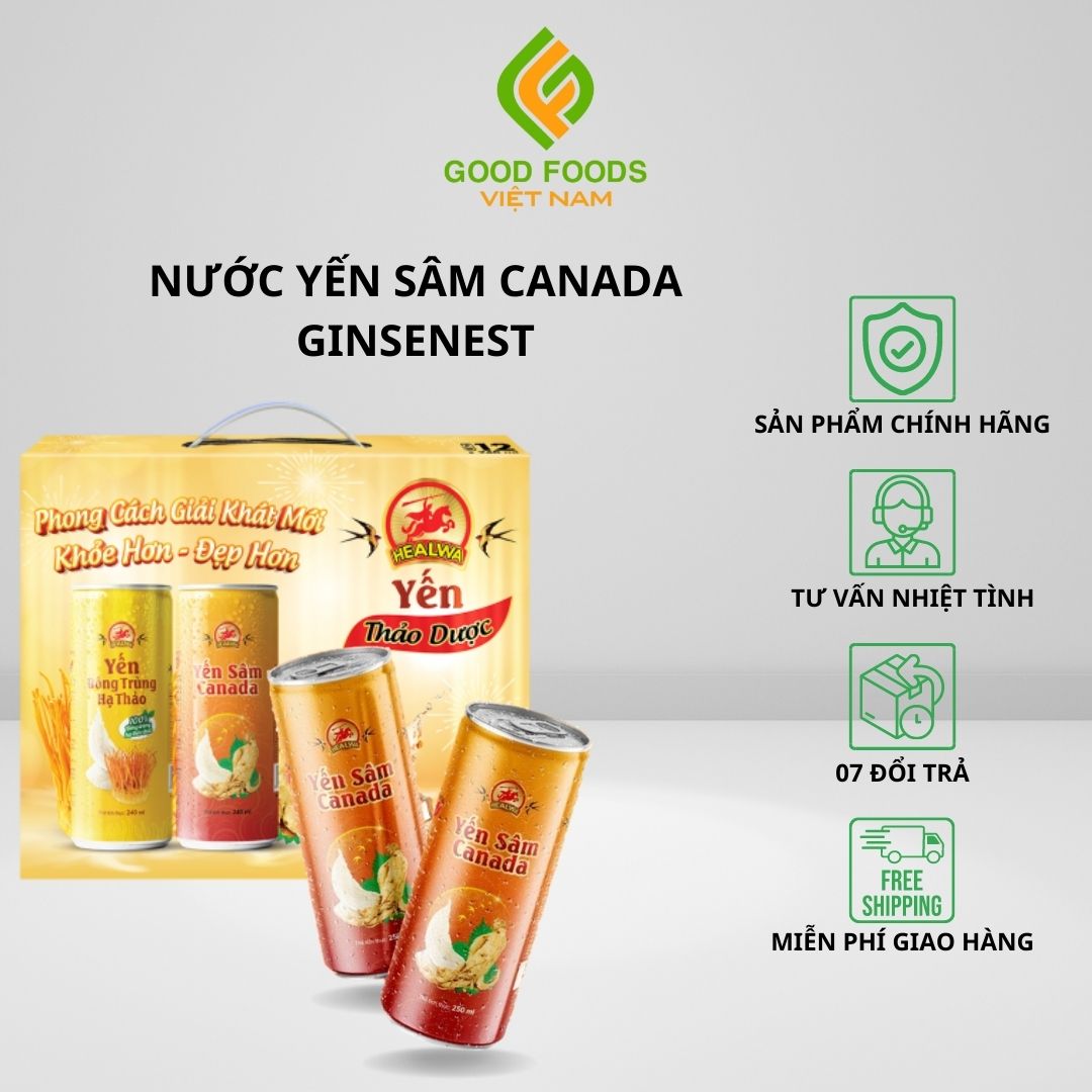 NƯỚC YẾN SÂM CANADA GINSENGNEST GIẢI KHÁT FREESHIP TOÀN QUỐC