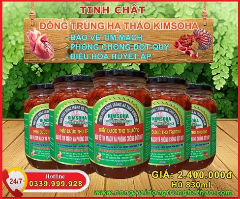 TINH CHẤT ĐÔNG TRÙNG HẠ THẢO KIMSOHA - BẢO VỆ TIM MẠCH, HUYẾT ÁP