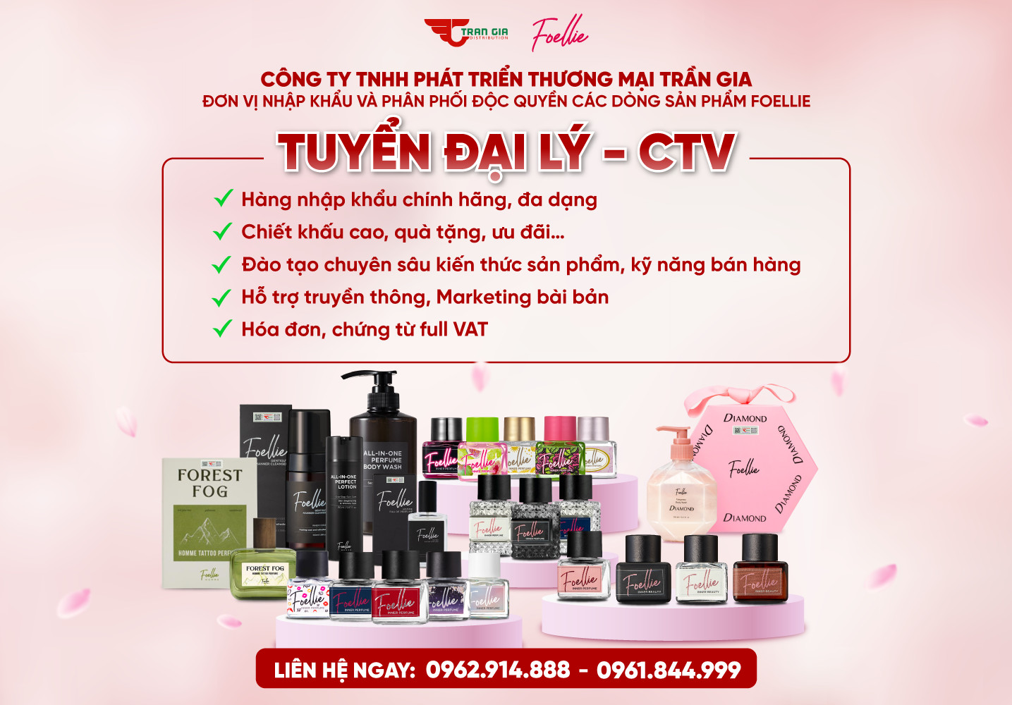 Tuyển SỈ, CTV nước hoa vùng kín Foellie CHIẾT KHẤU CAO