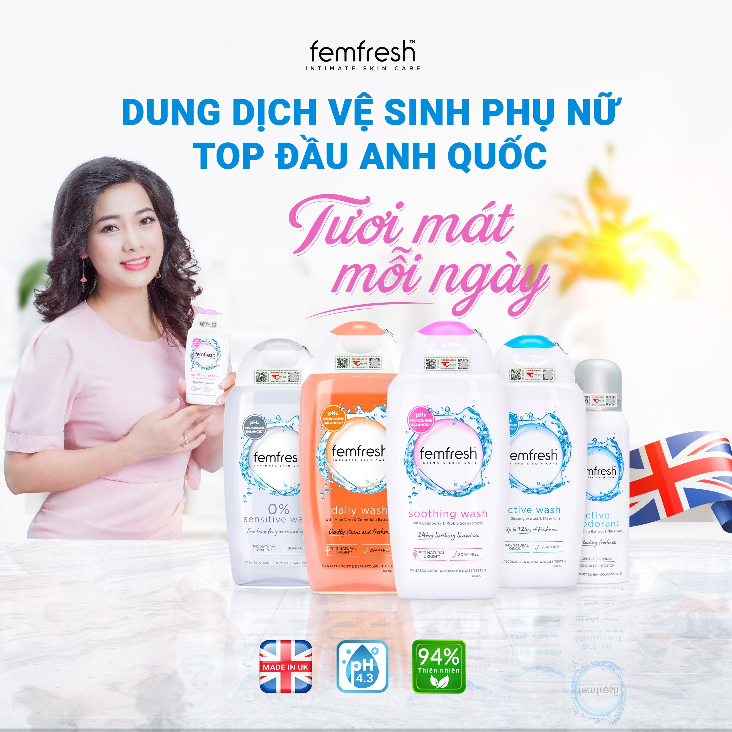 TOÀN QUỐC - Dung dịch vệ sinh số 1 Anh Quốc Femfresh tuyển đại lý, sỉ