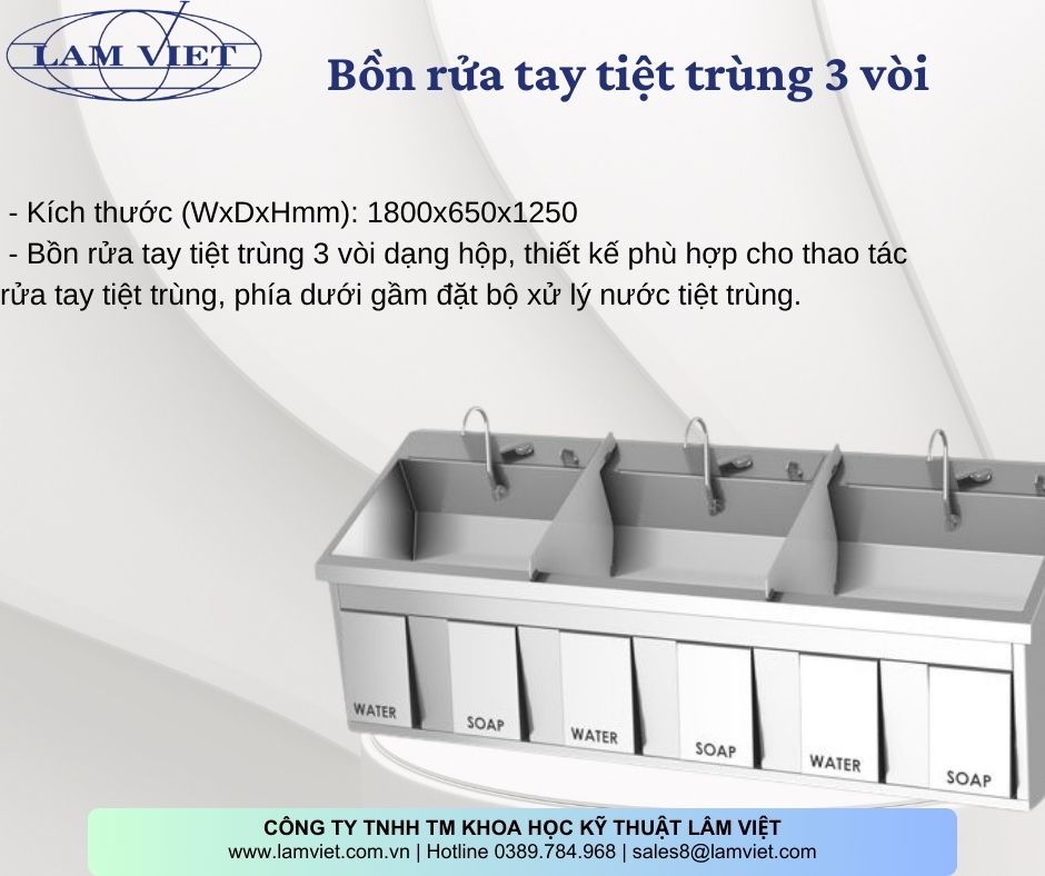 Bồn rửa tay  y tế tiệt trùng