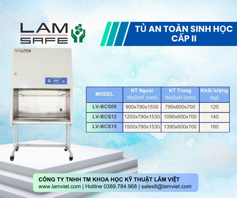 Tủ an toàn sinh học cấp 2 loại A2