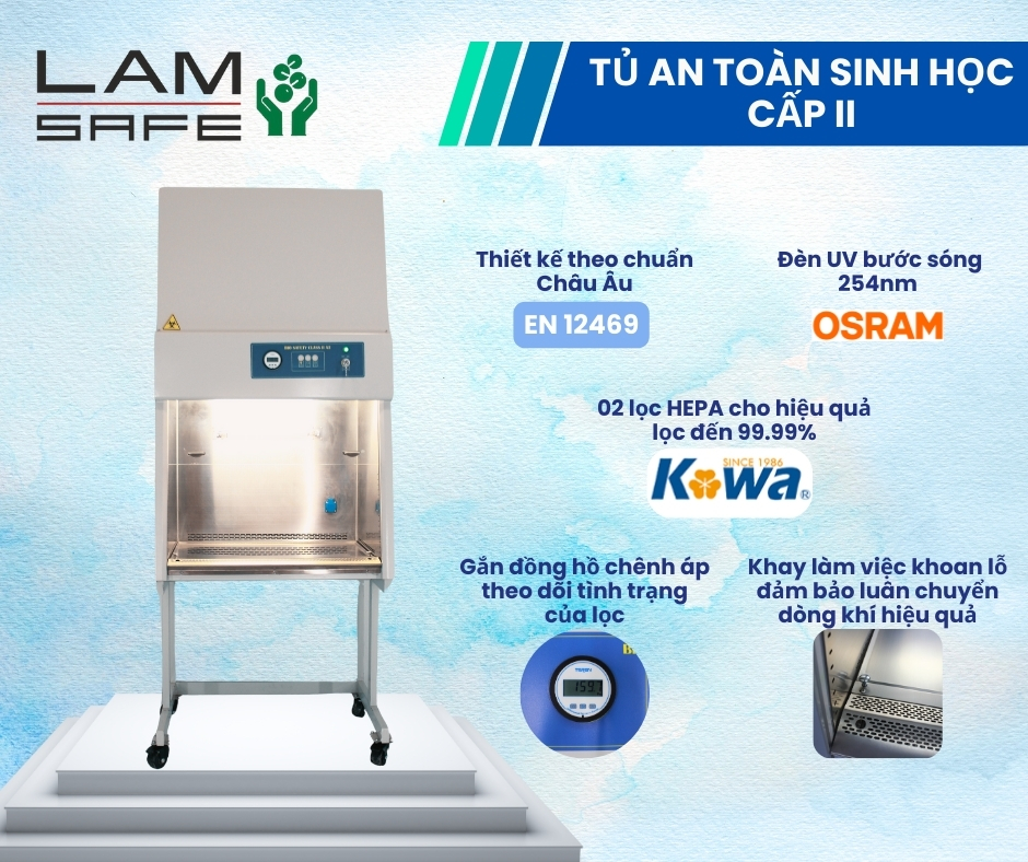 Tủ an toàn sinh học cấp 2 loại A2