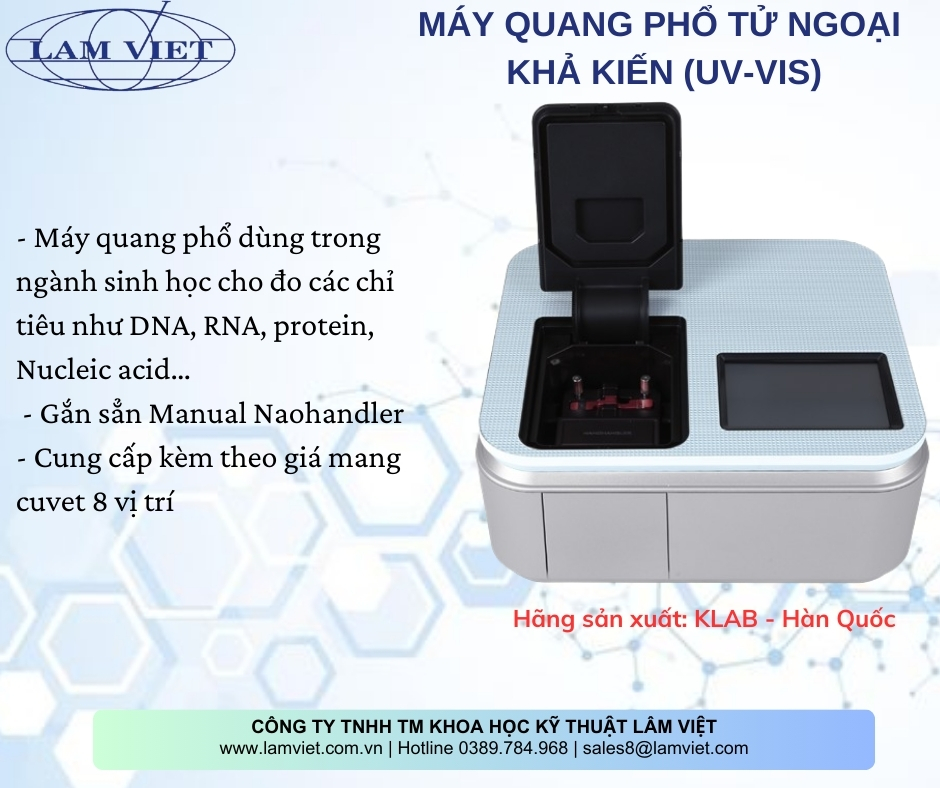 Máy quang phổ UV-VIS hãng Klab Hàn Quốc