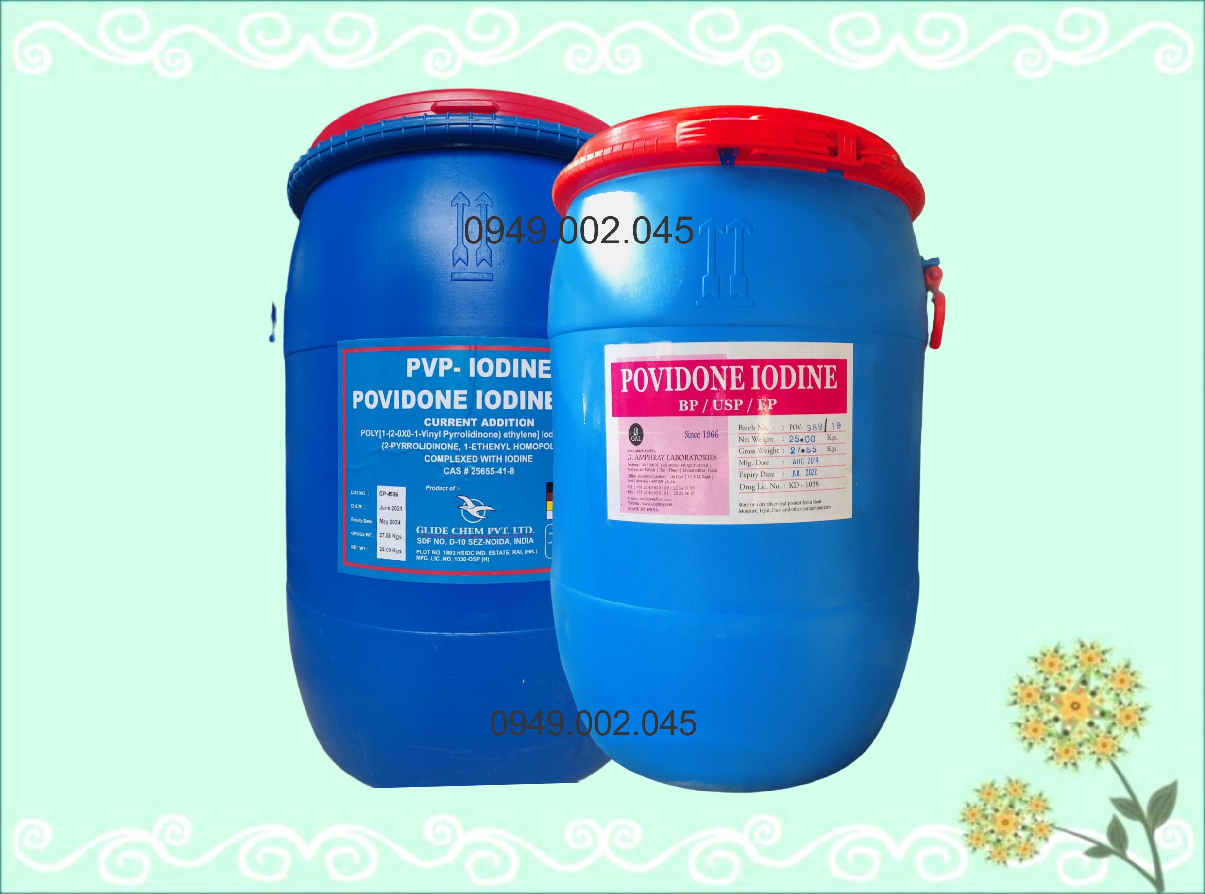 PVP Iodine nguyên liệu Ấn Độ dạng bột giúp sát trùng dụng cụ