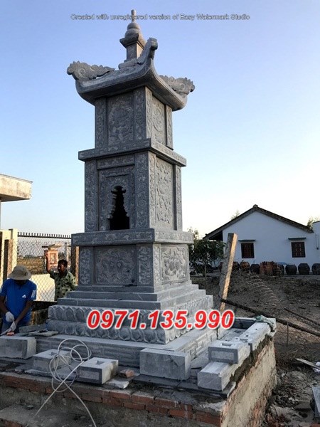 Mẫu mộ tháp phật giáo bằng đá đẹp bán tại sóc trăng - tháp mộ sư