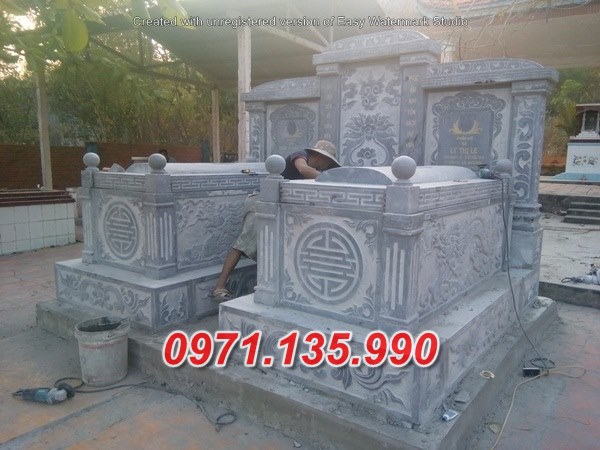 Mẫu mộ đá đôi để tro cốt đẹp bán phú thọ lào cai yên bái hà giang