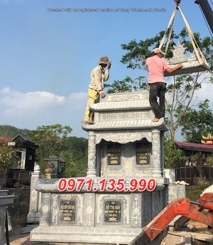 Mẫu mộ đá đôi ông bà bố mẹ đẹp bán điện biên thái bình hưng yên