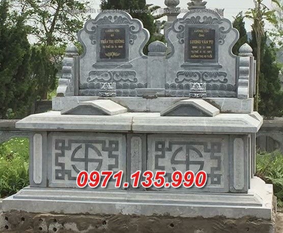 Mẫu mộ đá đôi ông bà bố mẹ đẹp bán điện biên thái bình hưng yên