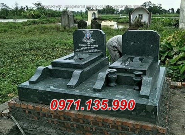 Mẫu mộ đá đôi ông bà bố mẹ đẹp bán tại nam định cao bằng bắc kạn