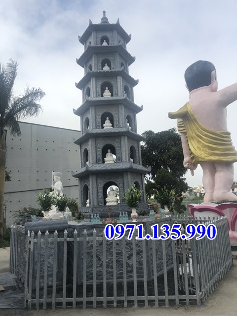 Mẫu mộ tháp phật giáo để tro cốt bằng đá đẹp bán đồng tháp hậu giang