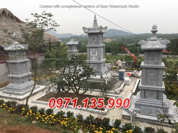 Mẫu mộ tháp phật giáo để tro cốt bằng đá đẹp bán đồng tháp hậu giang