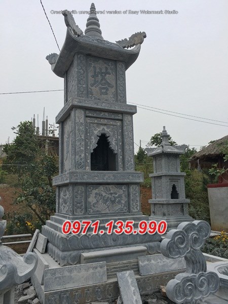 Mẫu mộ tháp phật giáo để tro cốt bằng đá đẹp bán đồng tháp hậu giang