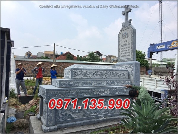 Mẫu mộ đá công giáo để tro cốt đẹp bán tại cà mau cần thơ