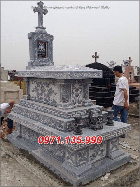 Mẫu mộ đá công giáo để tro cốt đẹp bán tại cà mau cần thơ