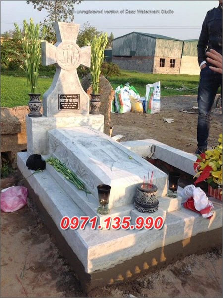Mẫu mộ đá công giáo để tro cốt đẹp bán tại cà mau cần thơ