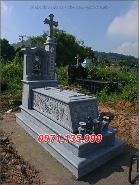 Mẫu mộ đá công giáo để tro cốt đẹp bán tại cà mau cần thơ