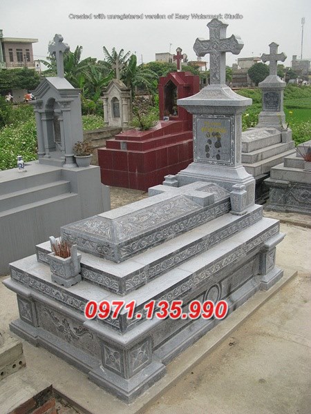 Mẫu mộ đá công giáo để tro cổt đẹp bán tại đồng nai tây ninh - mộ đá