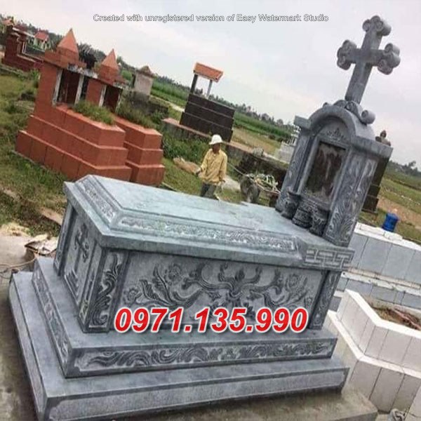 Mẫu mộ đá công giáo để tro cổt đẹp bán tại đồng nai tây ninh - mộ đá