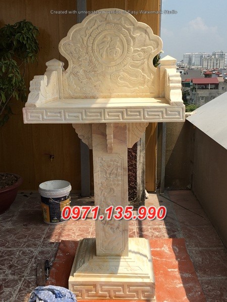 Mẫu cây hương đá thờ ngoài trời đẹp bán tại Huế - bàn thờ thiên