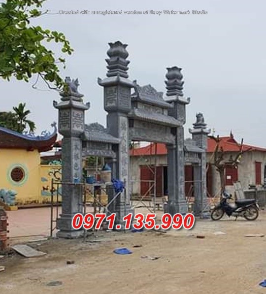 Mẫu cổng đá đẹp nhà thờ đình chùa bán tại thái nguyên phú thọ