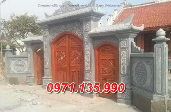 Mẫu cổng đá đẹp nhà thờ đình chùa bán tại thái nguyên phú thọ