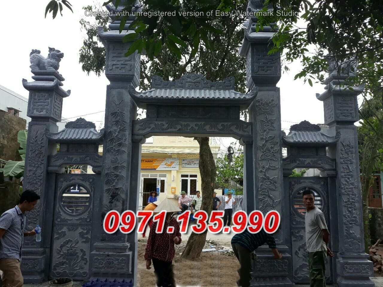 Mẫu cổng đá đẹp nhà thờ đình chùa bán tại đồng nai tây ninh